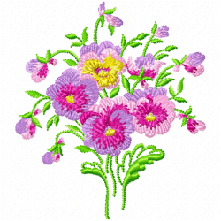 Flowers And Tree Embroidery Design 8 Flowers And Tree Embroidery Design 8